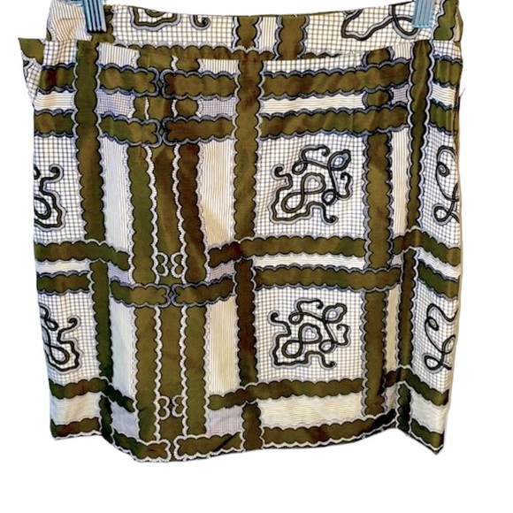 ANTHROPOLOGIE➕Leifsdottir Olive Bow Embellished Skirt - Picture 4 of 7